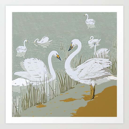 Swan song Art Print