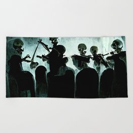 The Skeleton Orchestra Beach Towel