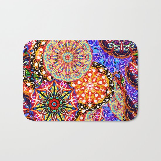 Pretty pot holders Bath Mat