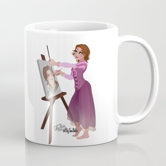 Tangled Rapunzel Short Brown Hair And Flynn Rider Coffee Mug By