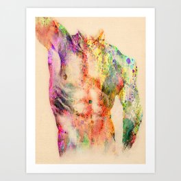 male nude body  Art Print
