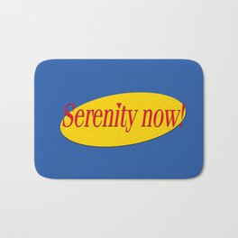 Seinfeld - Serenity Now Father Costanza Quote | art quote Bath Mat | Typography, Serenitynow, Artprint, Red, Series, Blue, Logo, Funny, Yellow, Tvshow 