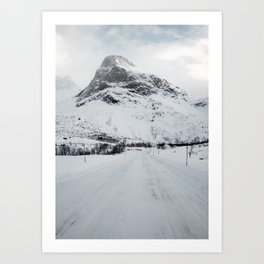 Arctic Mountain Landscape Photo |  Northern Norway Winter Snow View Art Print | Travel Photography Art Print