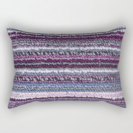 Carpet Stripes Eggplant Purple Steel Blue Rectangular Pillow