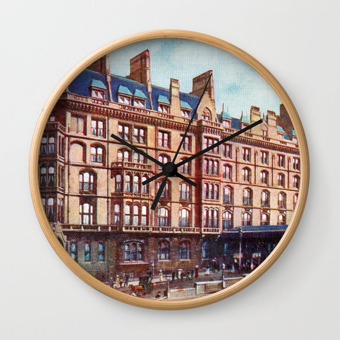 Vintage St Enoch railway station hotel Glasgow Wall Clock
