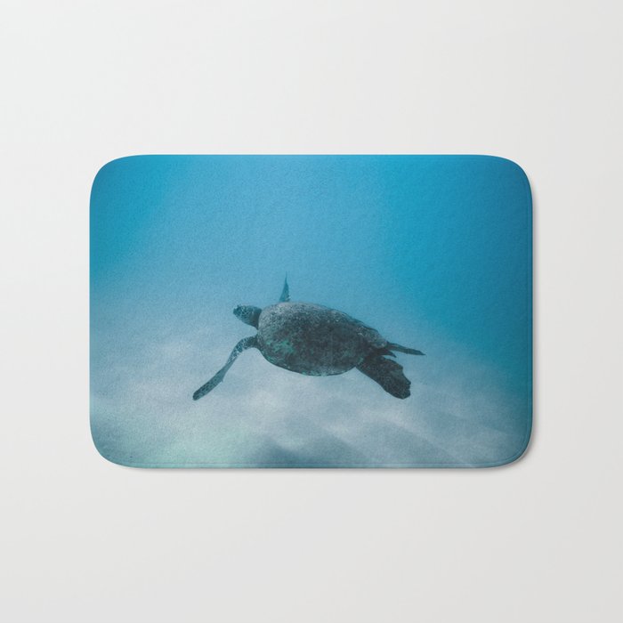 Turtle In The Sea Bath Mat