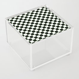 Checkered With Neon Green Acrylic Box