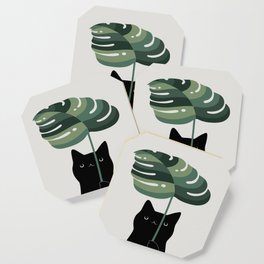 Cat and Plant 16 Coaster