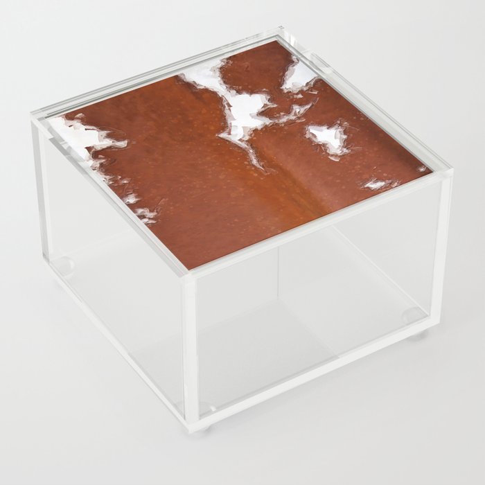 Cow Back Spots in Brown and White Acrylic Box