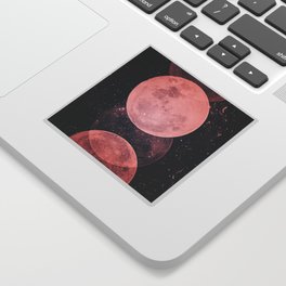 Pink Moon Phases Sticker
