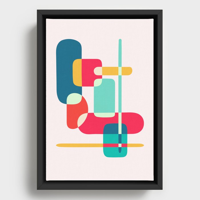 Minimalist Abstract Shapes XI Framed Canvas