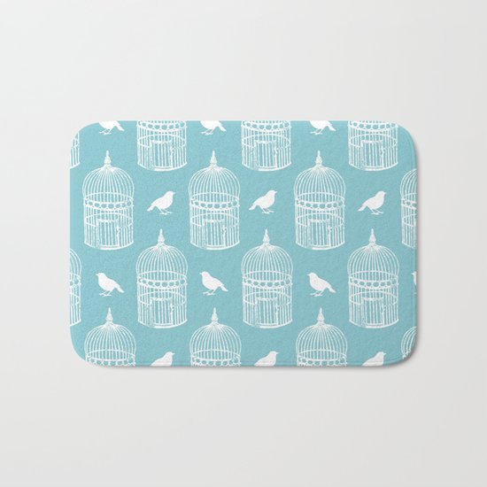 Bird Cage Pattern. Bath Mat