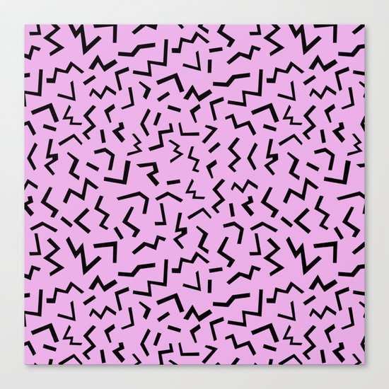 Zig Zag pattern geometric angular minimal modern print design charlotte winter Canvas Print