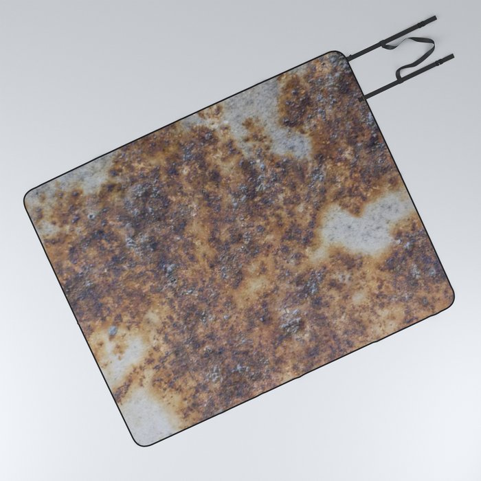 INDUSTRIAL. CRUSTY RUSTING PANEL BACKGROUND Picnic Blanket