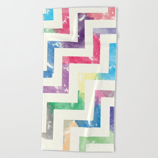 Colorful Geometric VI Beach Towel