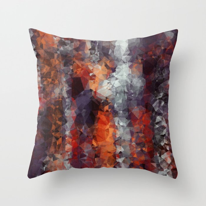 Psychedelic Geometric Polygon Shape Pattern Abstract In Orange