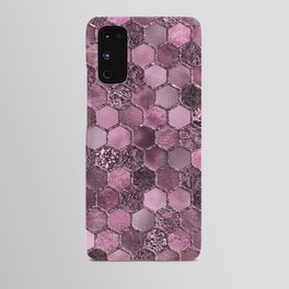 Pink & purple geometric hexagonal elegant & luxury pattern Android Case