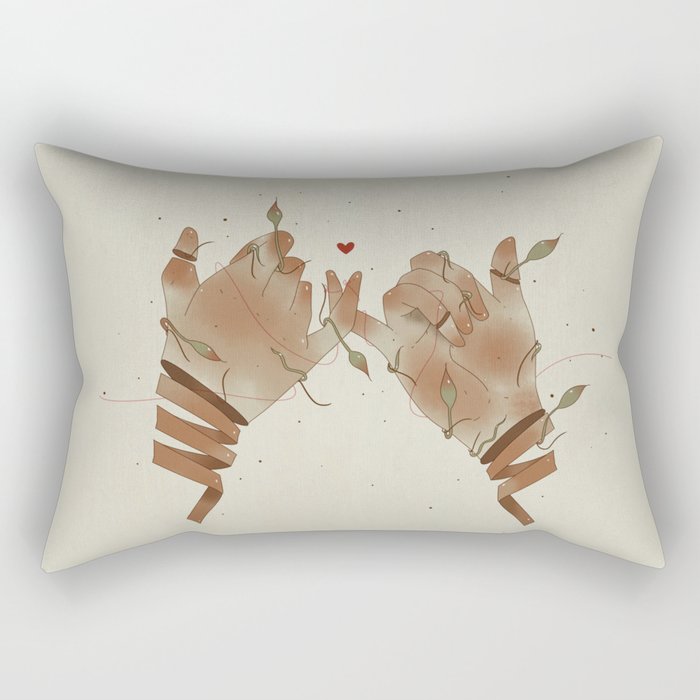 Red String of fate Rectangular Pillow