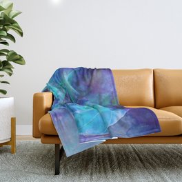 Blue Nautilus Shell - Nature's Perfection by Sharon Cummings Throw Blanket