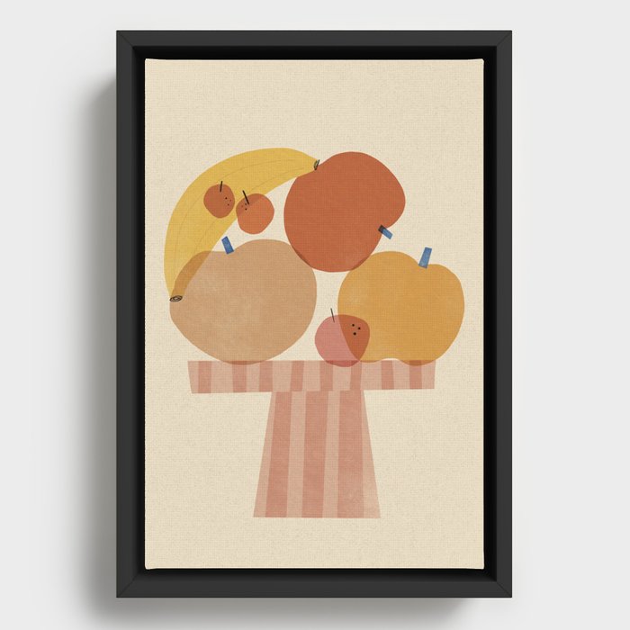 Fruits on the plate Framed Canvas