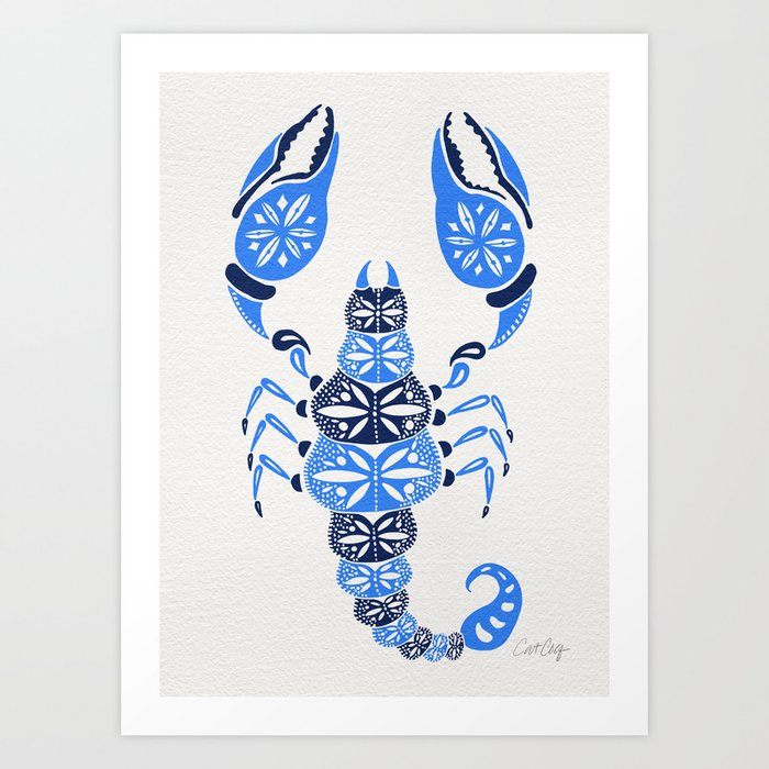 Blue Scorpion Art Print