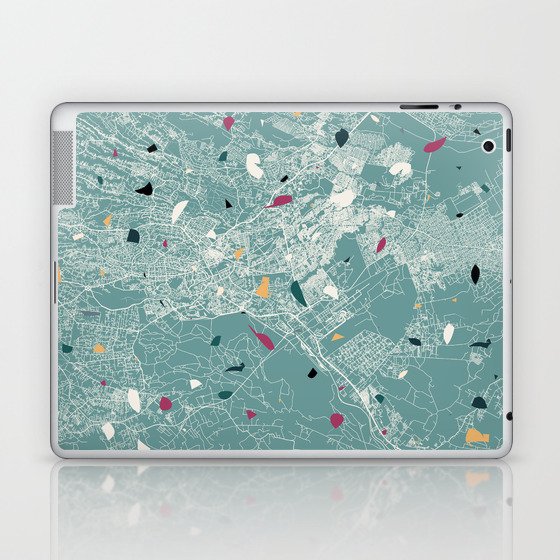 Nairobi, Kenya - Colorful City Map Laptop & iPad Skin