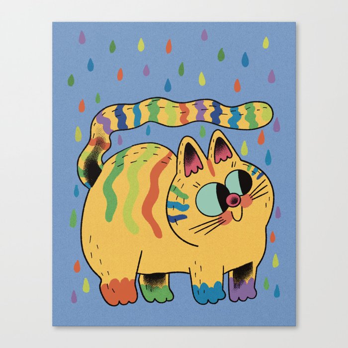 Rainbow Rain Canvas Print
