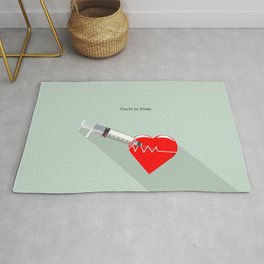 Shot to the heart - Pulp fiction Overdose Needle Scene needle for injection  Rug