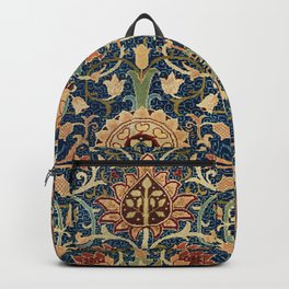 William Morris Floral Carpet Print Backpack
