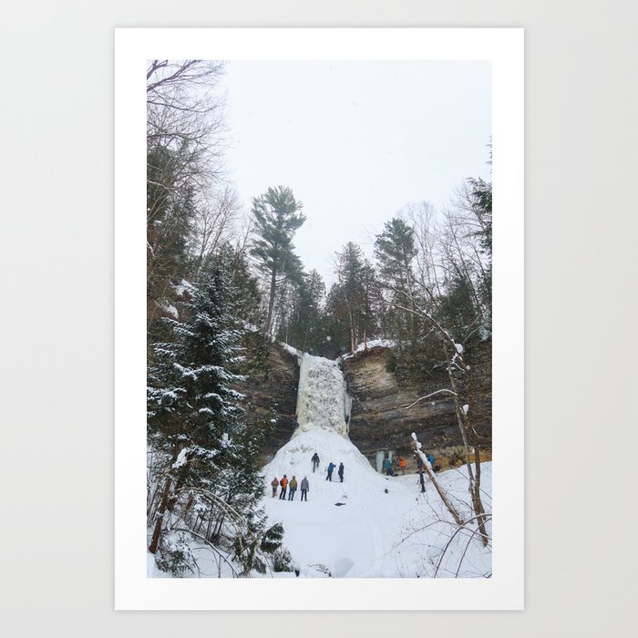Munising Falls Ice Climbing Art Print