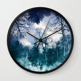 Moonlit Forest Wall Clock