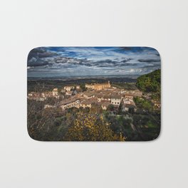Landscape in the Tuscan hillside town of San Gimignano Bath Mat | Digital, Fall, Sangimignano, Photo, Medieval, Beautiful, Hillside, Tuscany, Europe, Italy 
