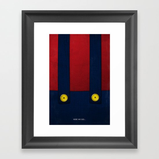 Video Game Poster: Plumber Framed Art Print