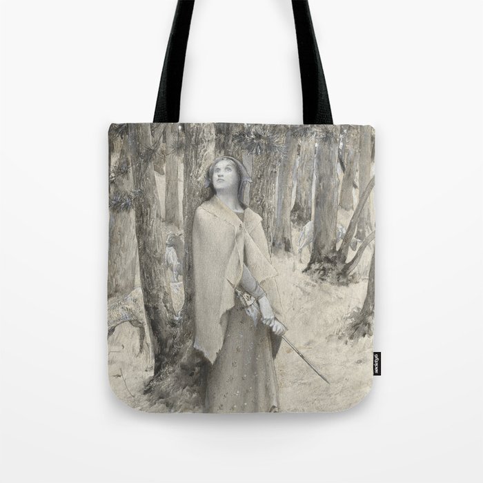 Joan of Arc Hearing the Voices Tote Bag