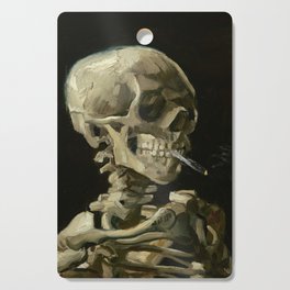 Van Gogh - Head of a skeleton with a burning cigarette Cutting Board