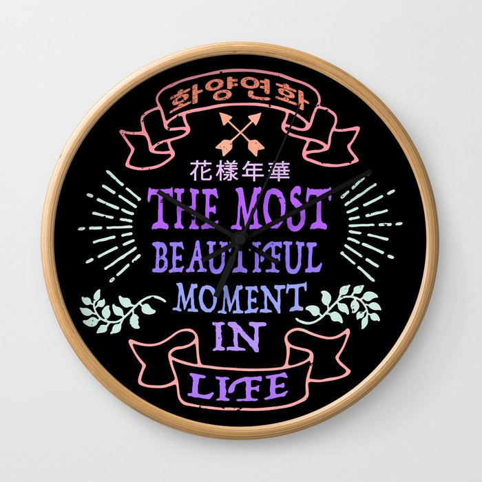 The Most Beautiful Moment in Life! 花樣年華 (화양연화) Wall Clock