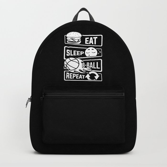 Eat Sleep B Ball Repeat Basketball Team Dunk Backpack By