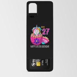 27 Year Old Age Birth Kawaii Unicorn Easter Sunday Android Card Case