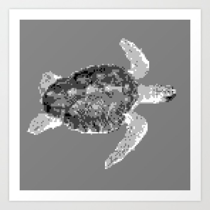 Low-Res Sea Turtle Art Print