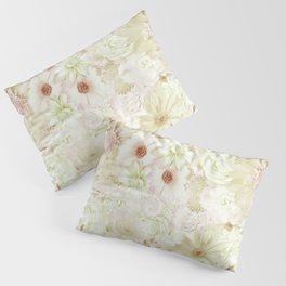 buttercream yellow and peach floral bouquet aesthetic cluster Pillow Sham