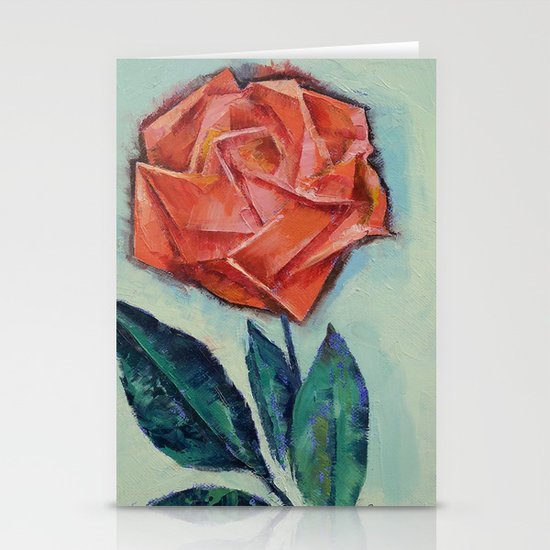 Origami Rose Stationery Cards