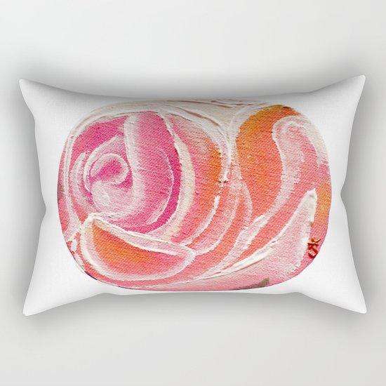Sunday Plum Roses Rectangular Pillow