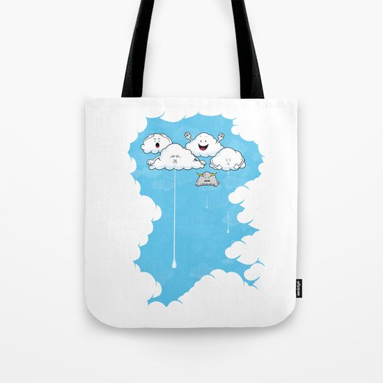 Young Clouds fooling around Tote Bag