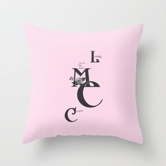Love you to bits  #love #typography Throw Pillow