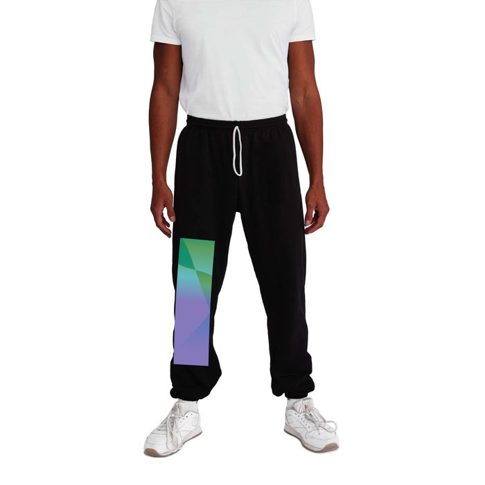 Abstract Gradient in Purple and Green Sweatpants