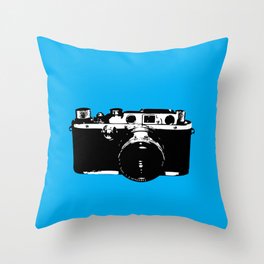 Leica in Blue Throw Pillow