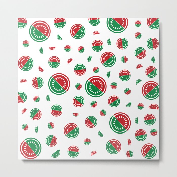 Watermelon in red/green Metal Print