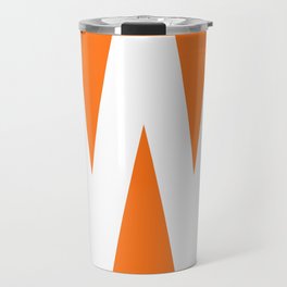 Letter W (White & Orange) Travel Mug