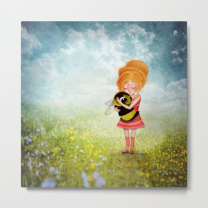 Bee Whisperer - Save the Bees Metal Print