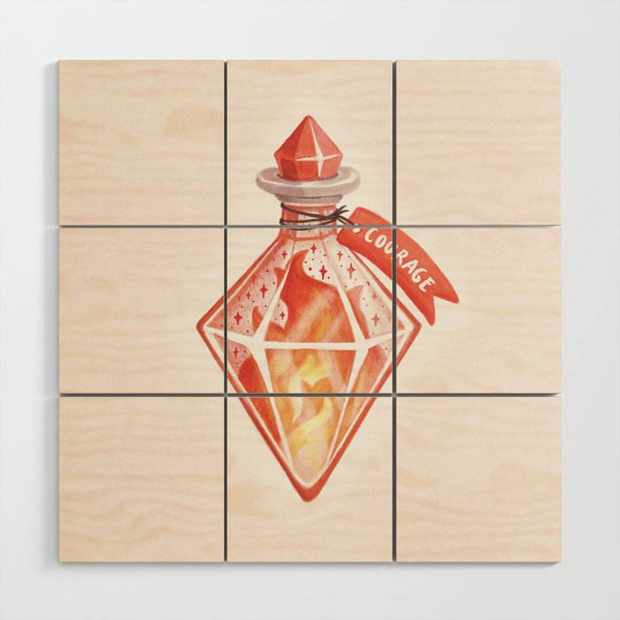 Courage Potion Wood Wall Art